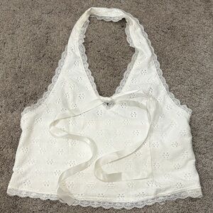 Kimchi Blue White Lace Trim Tank Top